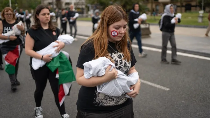Foram organizadas manifestações de apoio à Palestina na Europa